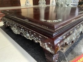 Quây chiếu ngựa khảm tích Thiên Hạ Thái Bình, đục tam diện