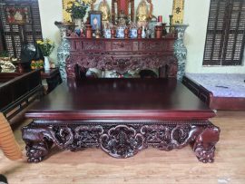 Mặt sập 2 lá vân gỗ gụ Nam Phi siêu đẹp. Khung tranh dày 10cm hở 2 đầu