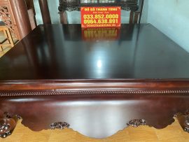 Bộ sập chân quỳ tam diện được phun PU dưỡng gỗ màu mận chín