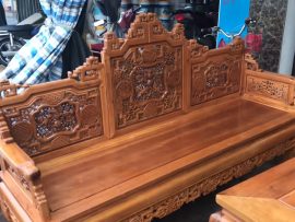 Ghế dài bộ trường kỷ được trạm trổ siêu tinh tế