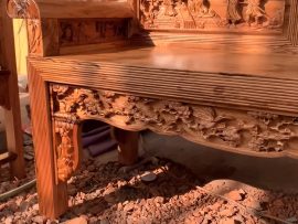 Chân ghế 11 chỉ, mặt vách 3 chỉ làm dày 2cm