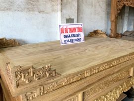 Ván mặt dày 1.2cm, khuôn tranh dày 4cm, dạ (yếm) dày 3cm