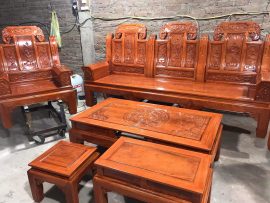 bàn ghế âu á gỗ hương đá