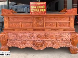 Sập Thờ Dạ Kép Nhị Thập Cửu Long Gỗ Mít Ta (anh Thanh - Hải Dương) (14)