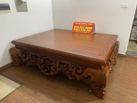 Sập ngũ phúc 1m6x2m gỗ gụ Nam Phi (Anh Đăng, Hà Đông, Hà Nội)