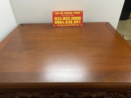 Mặt sập để trơn ghép từ 2 tấm gỗ gụ nguyên tấm dày 2cm, vân veo lựa tuyển đóng khuôn tranh 10cm