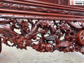 sập thờ đục chạm sắc nét