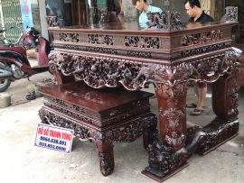 Mẫu sập tứ linh nghê chầu đẹp từng centimet, hút mắt ở mọi góc nhìn