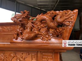 Đục rồng sắc nét ke góc sập thờ