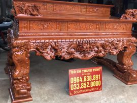 Bộ sập thờ phủ PU màu cánh gián bóng đẹp tự nhiên