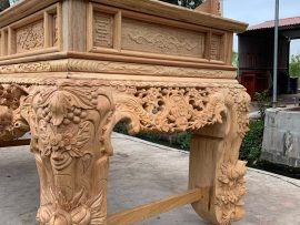 mặt bên sập thờ mai điểu