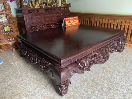 Bộ sập được đích thân nghệ nhân lâu năm làng nghề Châu Phong đục kênh bong 100% bằng tay