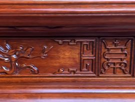 án gian thờ gỗ gụ Lào cổ chạm tứ quý