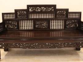 trường kỷ song tiện gỗ gụ