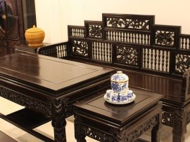 Trường kỷ con tiện Huế đục Ngũ Quả