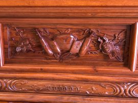 sập thờ mai điểu gỗ hương đá đẹp