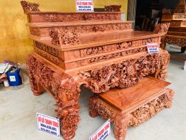 sập thờ mai điểu tam cấp