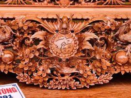 Sập thờ Mai Điểu gỗ hương