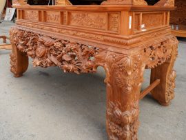 Sập thờ mai điểu gỗ gõ đỏ Nam Phi (chú Lâm - Sơn La)