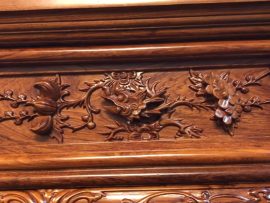 sập thờ mai điểu gõ hương đá