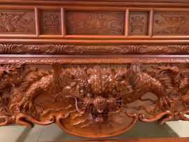 Sập thờ tứ linh gỗ gõ đỏ