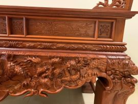 Sập thờ tứ linh gỗ gõ đỏ cao cấp