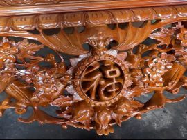 sập thờ gỗ gụ đục tay