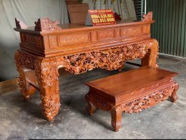 sập thờ gỗ gụ mẫu mai điểu