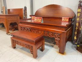 án gian thờ đục kiểu triện sen hàng bền đẹp