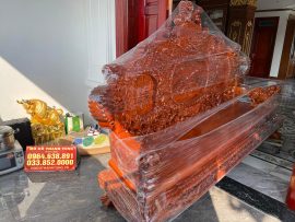 bộ bàn ghế rồng đỉnh gỗ gõ đỏ hàng vip