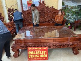 bộ bàn ghế rồng đỉnh 6 món hàng vip