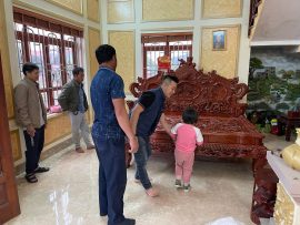 bộ bàn ghế rồng đỉnh 6 món đục tay