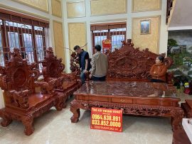 bộ bàn ghế rồng đỉnh 6 món hàng thửa cao cấp