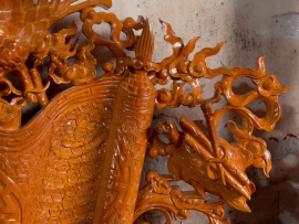 bộ cuốn thư câu đối gỗ gõ đỏ cao cấp