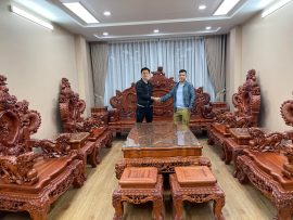 bộ bàn ghế rồng đỉnh 12 món cao cấp