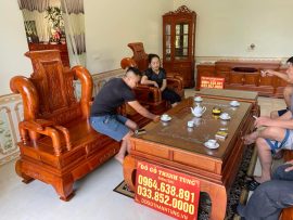 combo nội thất phòng khách gỗ hương đá siêu vip