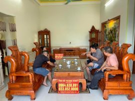 combo nội thất phòng khách gỗ hương đá giá tốt