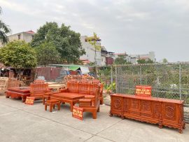 combo nội thất phòng khách hàng đục chạm thủ công