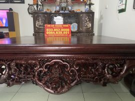 sập ngũ phúc gỗ gụ đẹp