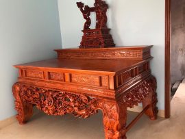 sập thờ mai điểu 2 tầng