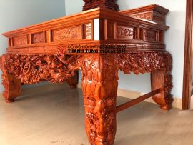 sập thờ mai điểu gỗ hương đá