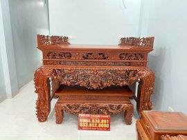sập thờ mai điểu gỗ gụ lào cao cấp
