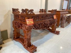 sập thờ tứ linh gỗ gụ Lào cao cấp