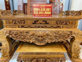 sập thờ tứ linh gỗ cao cấp