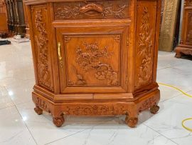 Cánh tủ thiết kế đặc đục tay họa tiết tinh tế, sinh động