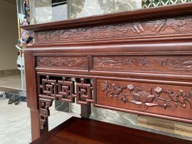 án gian thờ sen triện gỗ gụ