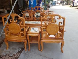 bàn ghế móc mỏ gỗ gõ đỏ