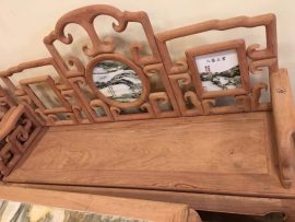 bộ bàn ghế móc mỏ gỗ gõ đỏ