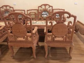 bộ bàn ghế móc mỏ gỗ gõ đỏ