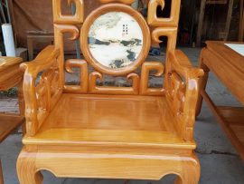 ghế đơn bộ móc mỏ gỗ gõ đỏ 6 món